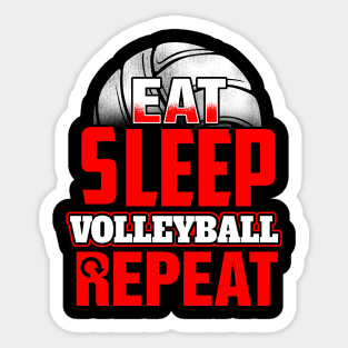 Eat sleep volleyball repeat Sticker